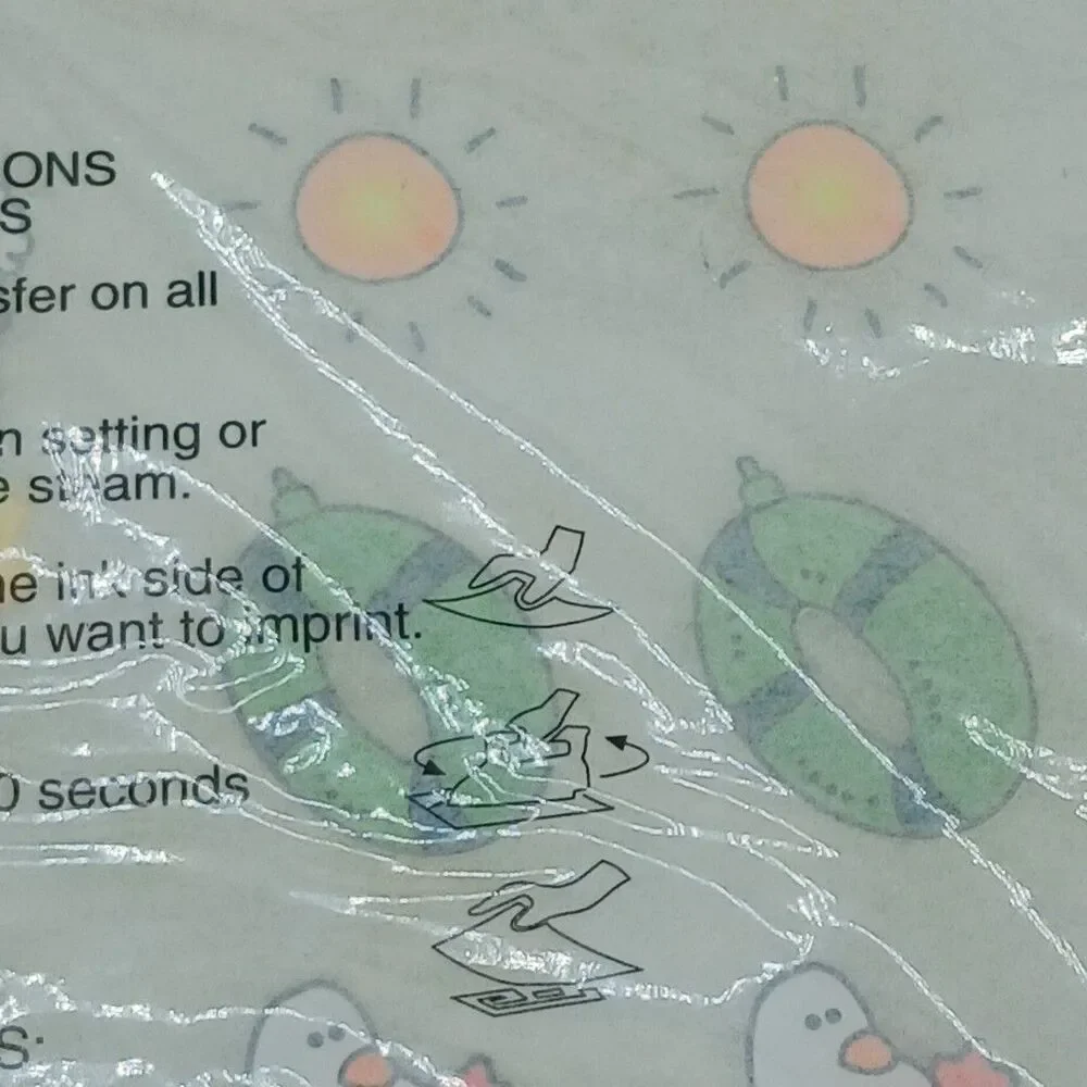 Vintage 80s Iron-on Transfer Sheets Colorful Cartoon & Dinosaurs 4pk Sealed